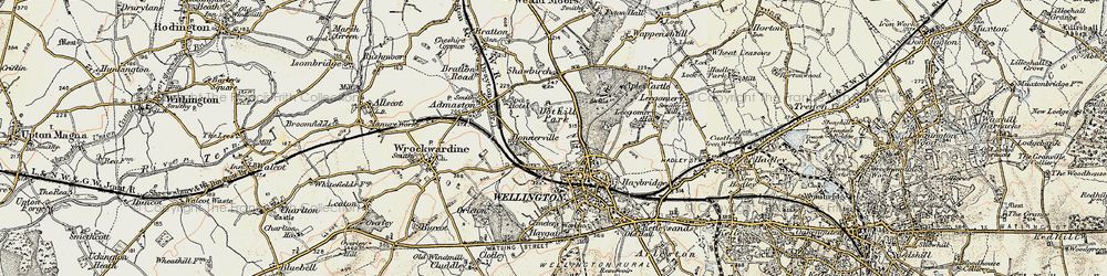 Old map of Dothill in 1902