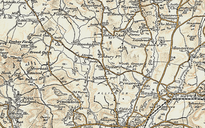 Old map of Dottery in 1898-1899