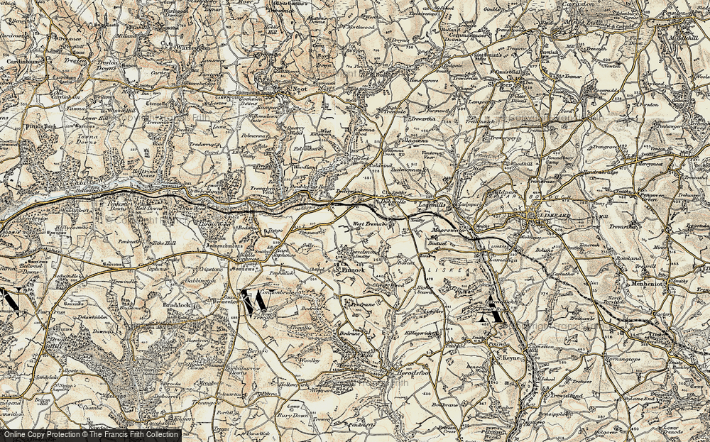 Old Map of Doublebois, 1900 in 1900