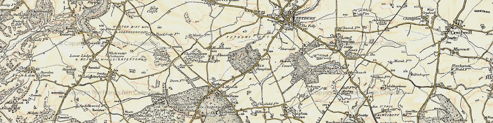 Old map of Doughton in 1898-1899