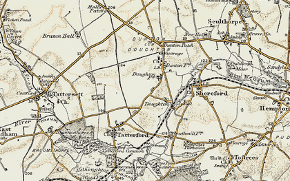 Old map of Doughton in 1901-1902
