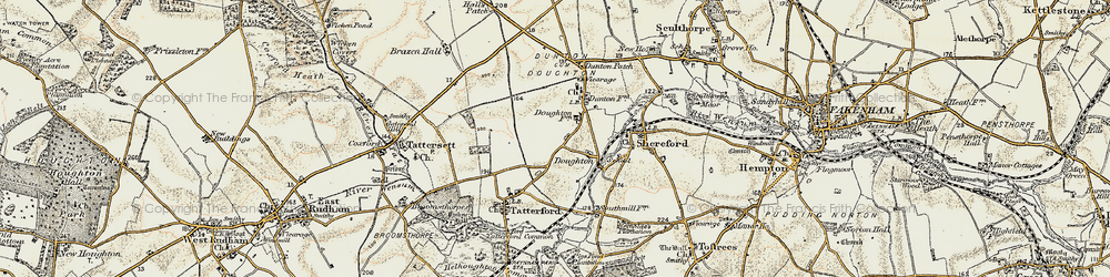 Old map of Doughton in 1901-1902