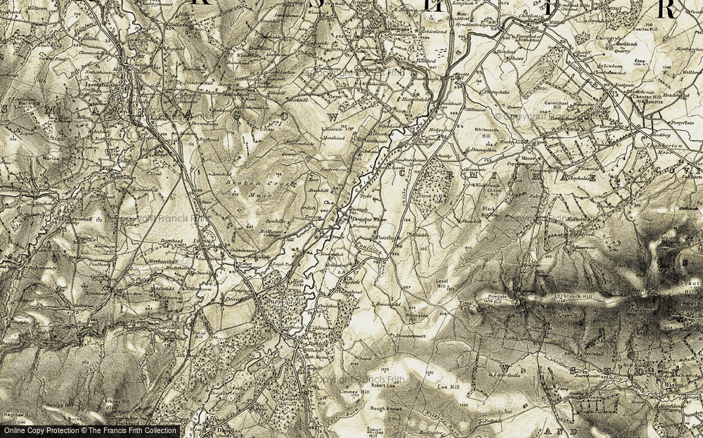 Old Map of Douglas Water, 1904-1905 in 1904-1905