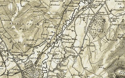 Old map of Douglas Water in 1904-1905