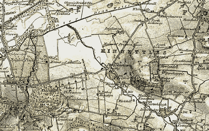 Old map of Douglastown in 1907-1908