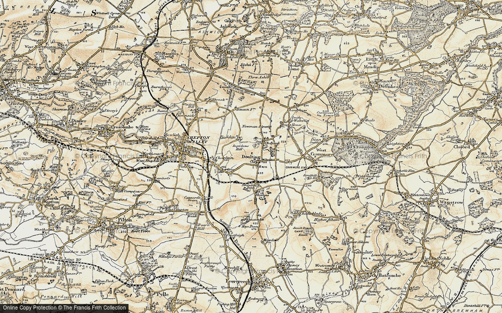 Old Map of Doulting, 1899 in 1899