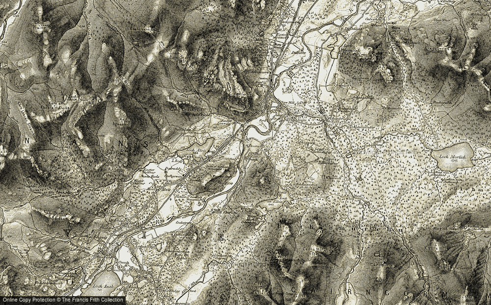 Old Map of Doune, 1908 in 1908