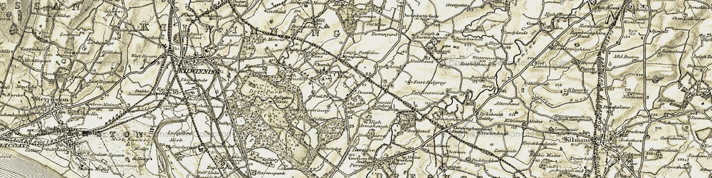 Old map of Auchenwinsey in 1905-1906
