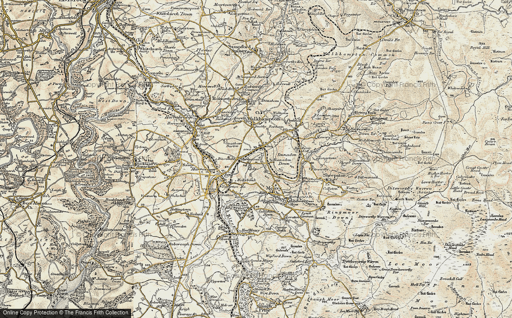 Old Map of Dousland, 1899-1900 in 1899-1900