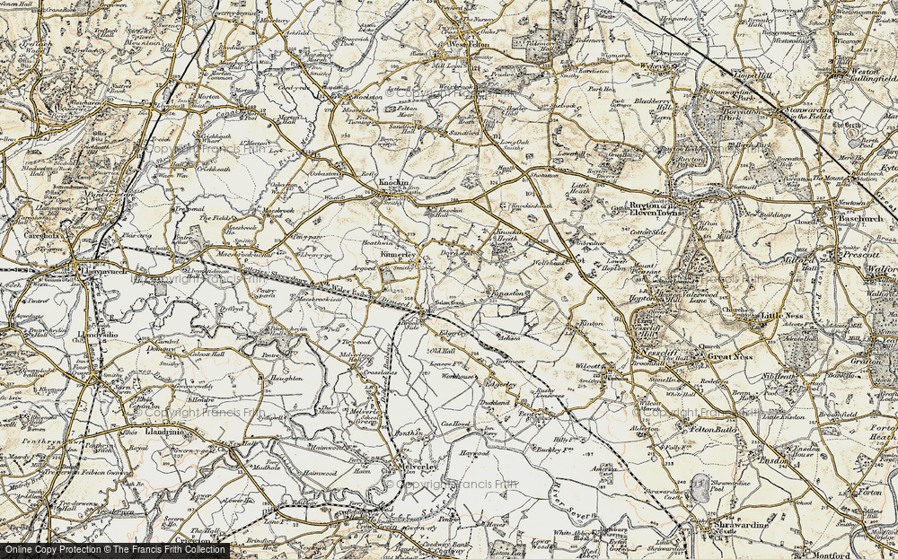 Old Map of Dovaston, 1902 in 1902
