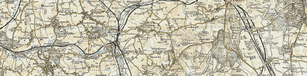 Old map of Dove Green in 1902