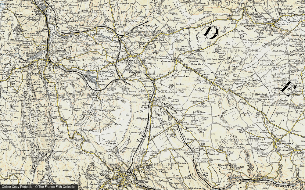 Old Map of Dove Holes, 1902-1903 in 1902-1903