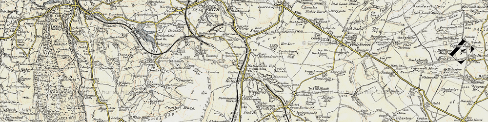 Old map of Dove Holes in 1902-1903