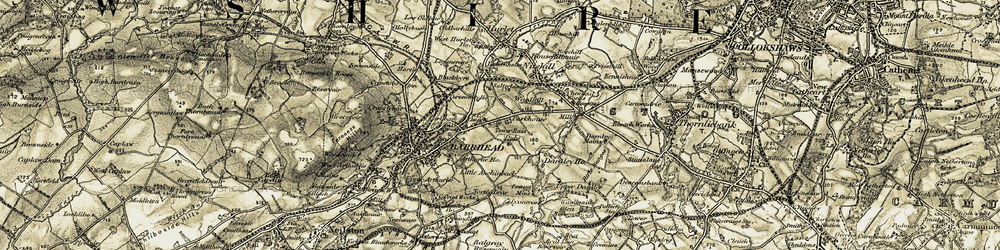 Old map of Dovecothall in 1904-1905