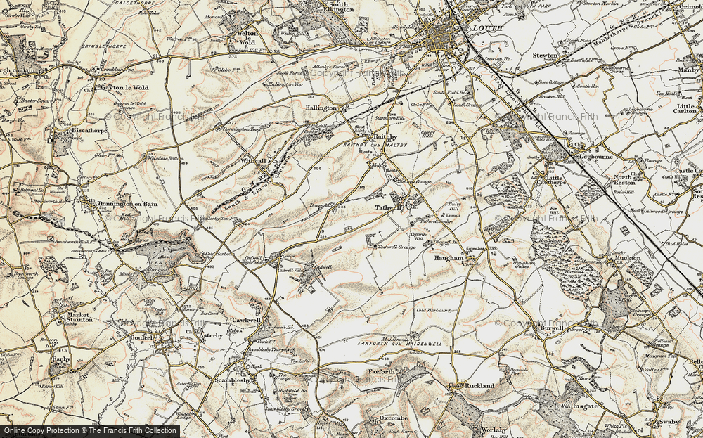 Old Map of Historic Map covering Cadwell Park in 1902-1903