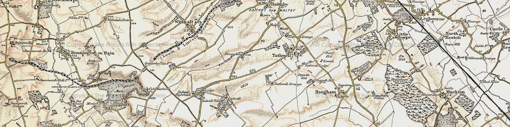 Old map of Dovendale in 1902-1903