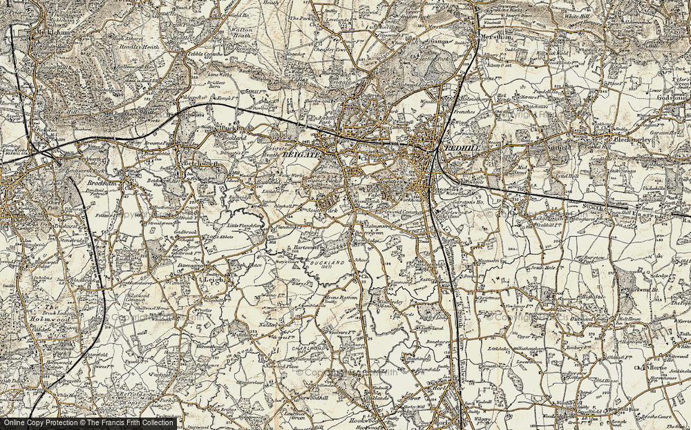 Old Map of Doversgreen, 1898-1909 in 1898-1909