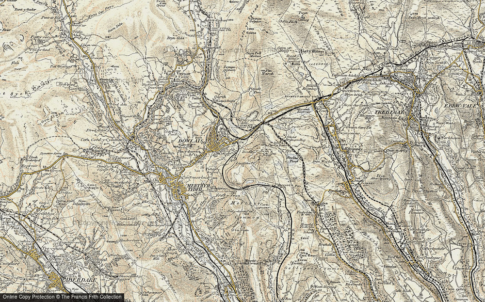 Old Map of Historic Map covering Twyn y Waun in 1900