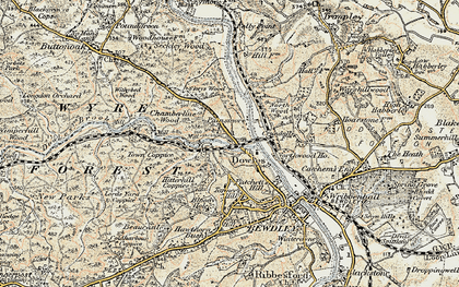 Old map of Dowles in 1901-1902