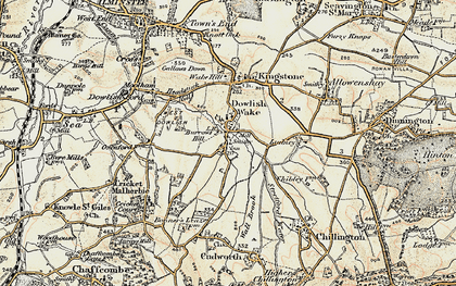 Old map of Burrows Hill in 1898-1899