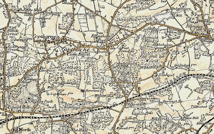 Old map of Rowfant in 1898-1902