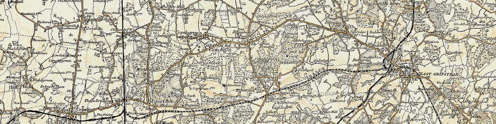 Old map of Down Park in 1898-1902