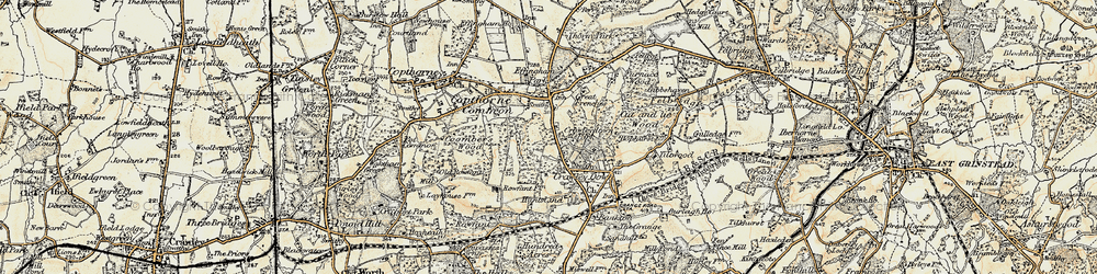 Old map of Rowfant in 1898-1902