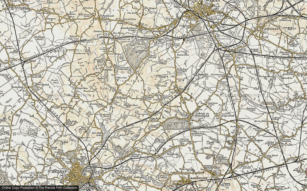 Old Map of Downall Green, 1903 in 1903