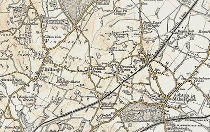 Old map of Downall Green in 1903