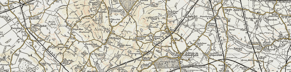 Old map of Downall Green in 1903