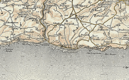 Old map of Downderry in 1899-1900