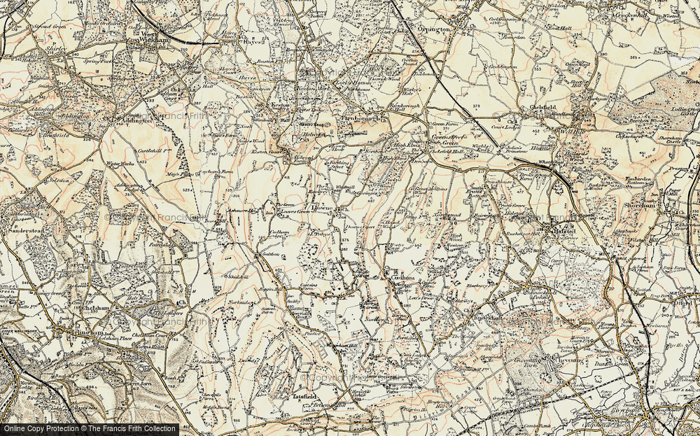 Old Map of Downe, 1897-1902 in 1897-1902