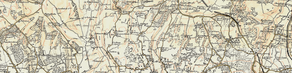 Old map of Downe in 1897-1902