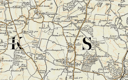 Old map of Downend in 1897-1900