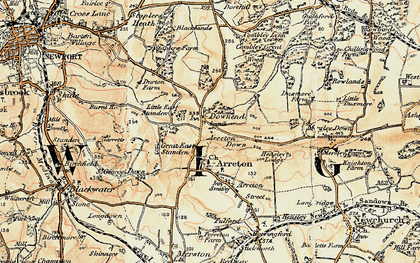 Old map of Arreton Manor in 1899