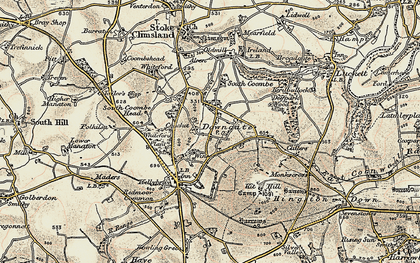 Old map of Downgate in 1899-1900