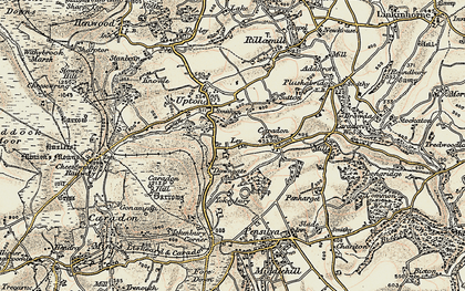 Old map of Downgate in 1900