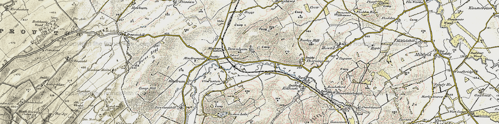 Old map of Downham in 1901-1904