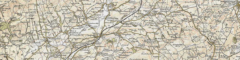 Old map of Downham in 1903-1904