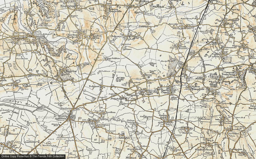Old Map of Historic Map covering Annis Hill in 1899