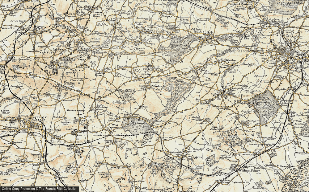 Old Map of Downhead, 1899 in 1899