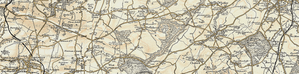 Old map of Asham Wood in 1899