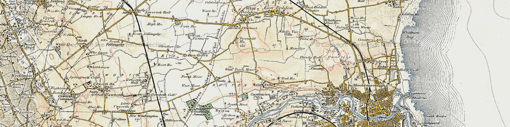Old map of Downhill in 1901-1904