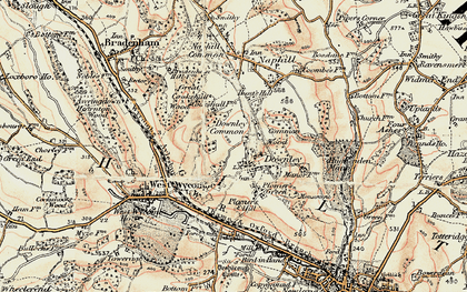 Old map of Downley in 1897-1898