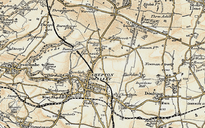 Old map of Downside in 1899