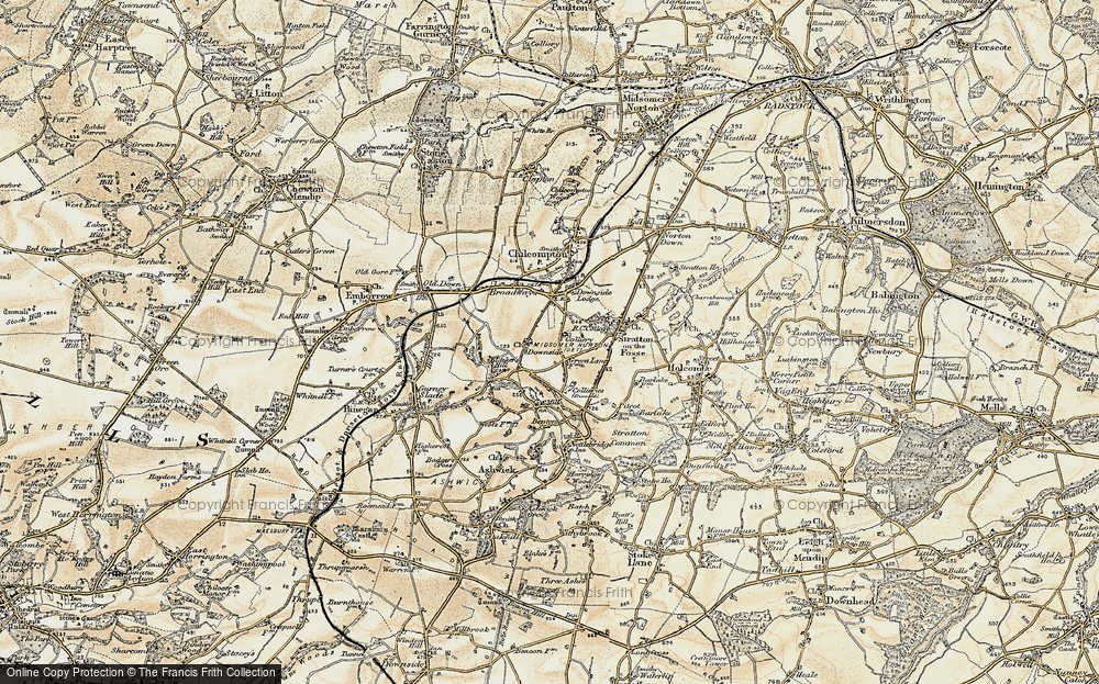 Old Map of Historic Map covering Blacker's Hill in 1899