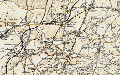 Old map of Blacker's Hill in 1899