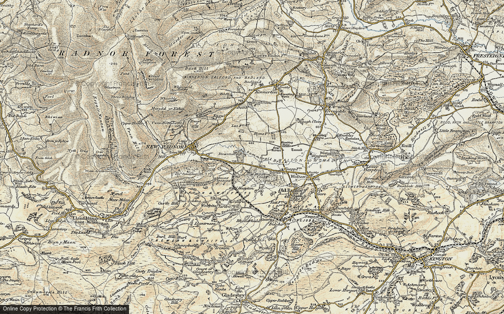 Old Map of Historic Map covering Four Stones in 1900-1903