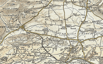 Old map of Downton in 1900-1903