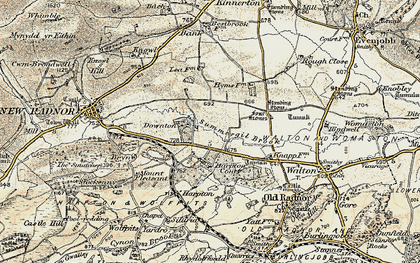 Old map of Four Stones in 1900-1903